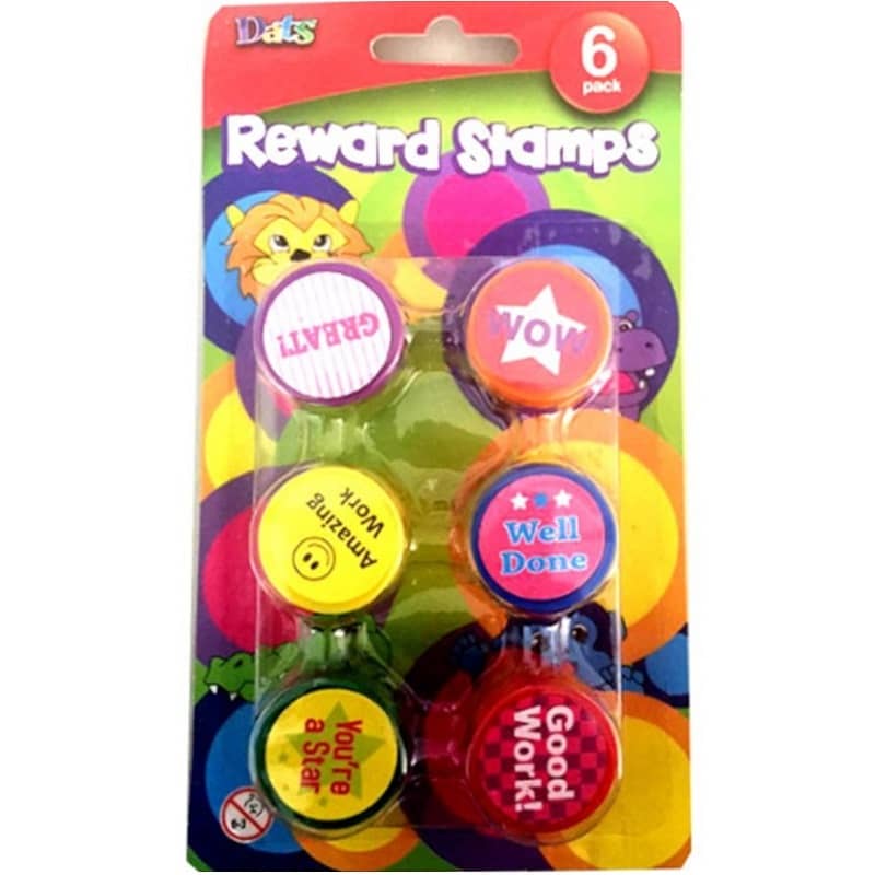Reward Stamps 6pk Toys Art Craft Party Favours - Party Owls