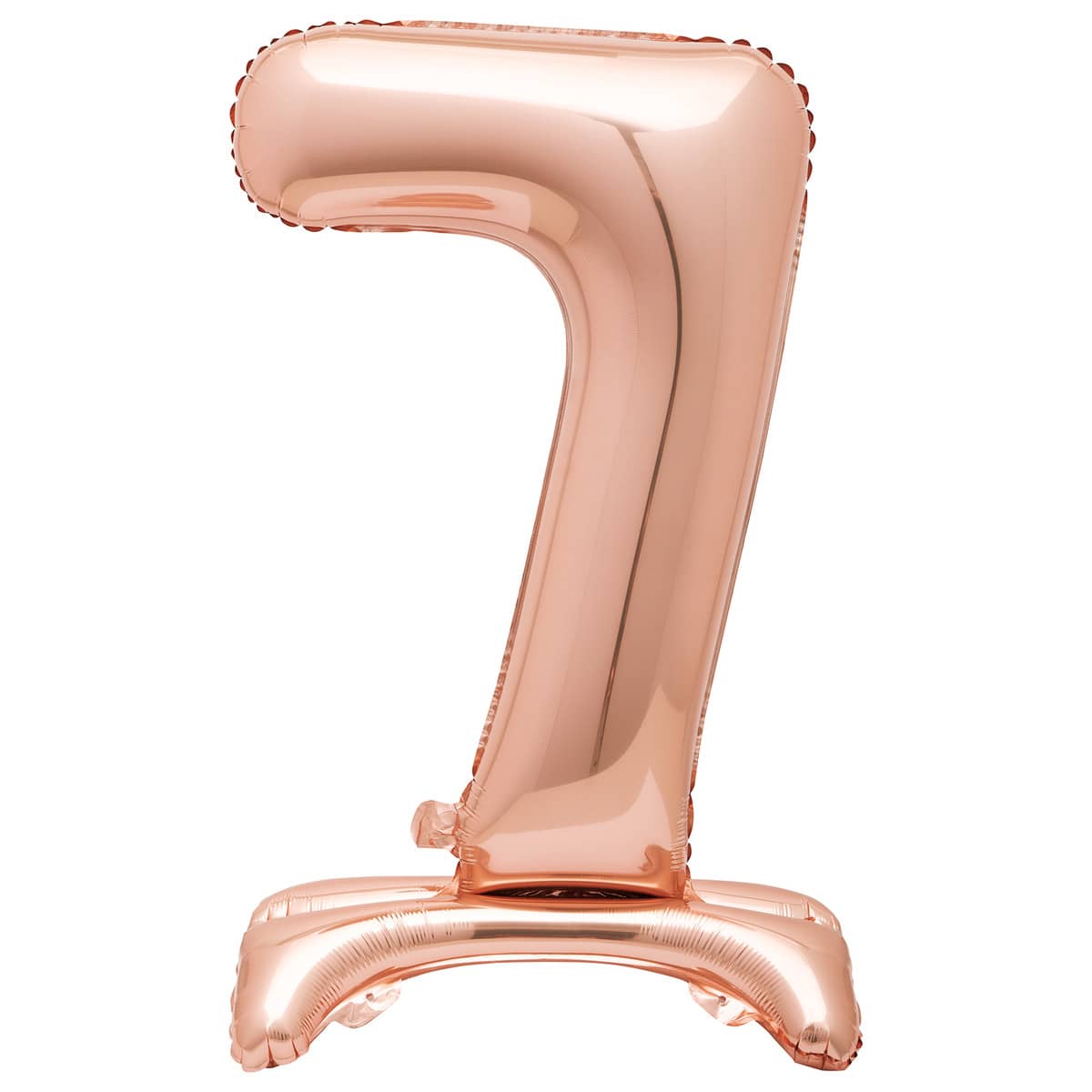 Rose Gold "7" Giant Standing Air Filled Numeral Foil Balloon 76CM (30") - Party Owls