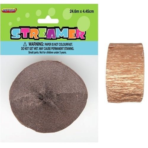Rose Gold Crepe Streamer Paper Party Decorations 6378 - Party Owls