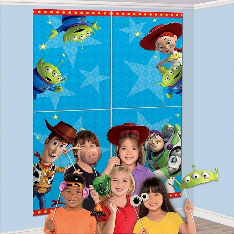 Toy Story Scene Setter Backdrop With 12 Photo Props 670908 - Party Owls