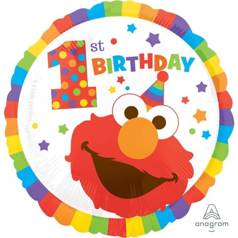Sesame Street 1st Birthday Foil Balloon 43CM (17") - Party Owls