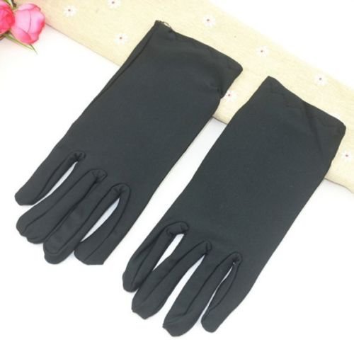 Short Black Gloves Ladies Womens Party Accessories 18540-01 - Party Owls