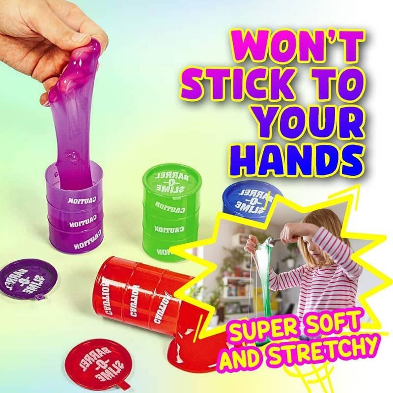 Slime In A Barrel 110g 6pk Party Favour 207039 - Party Owls
