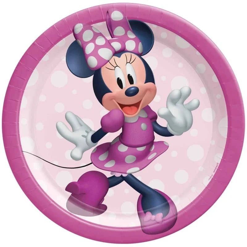Disney Minnie Mouse Forever Small Plates 17CM (7") 8pk 542492 - Party Owls
