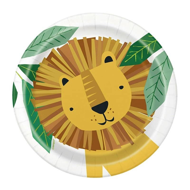Jungle Animals Small Paper Plates 18cm (7") 8pk 73924 - Party Owls