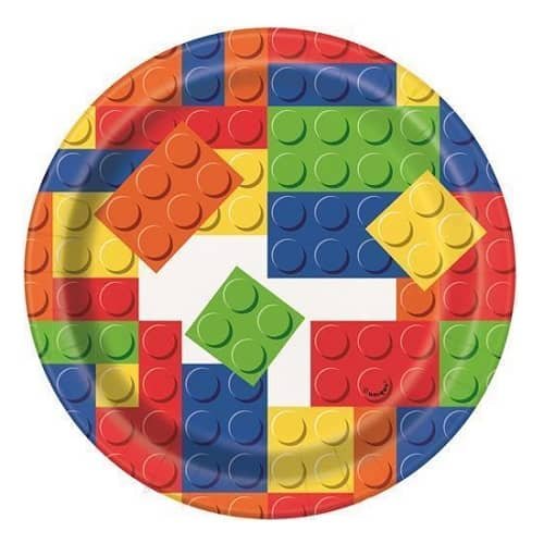 Small Plates 18CM 8pk LEGO Style Building Blocks 58234 - Party Owls