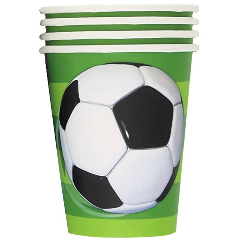 Soccer Ball Paper Cups 8pk - Party Owls