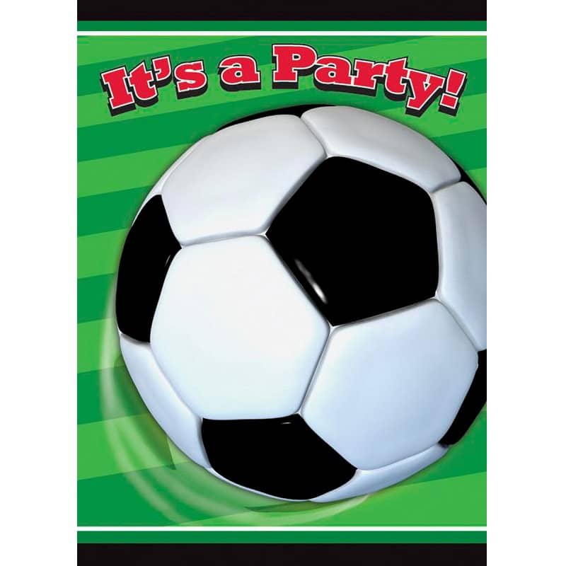 Soccer Ball Party Invitations 8pk - Party Owls