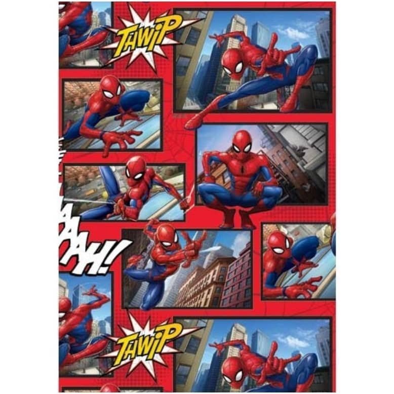 Spider-Man Gift Wrap Red 1 Sheet Folded - Party Owls