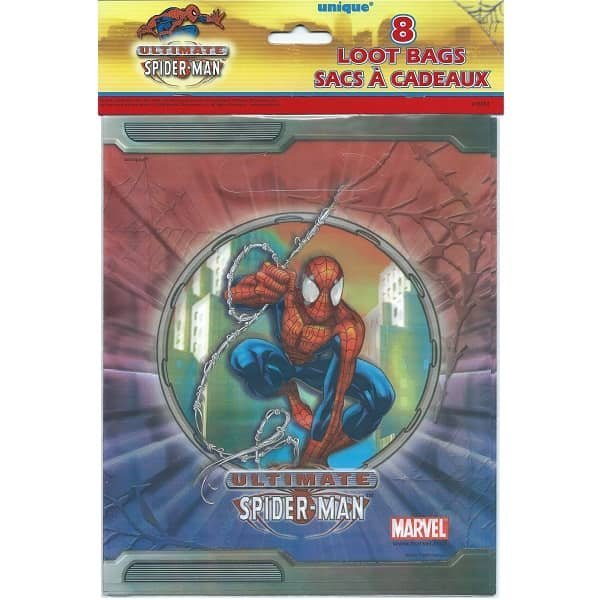 Spider-Man Party Bags 8pk Loot Lolly Treat Bags Spiderman 13063 - Party Owls