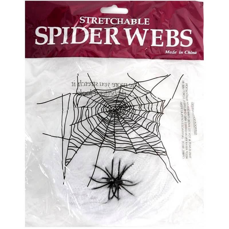 Spider Web With 2 Spiders Halloween Decorations 22801-02 - Party Owls