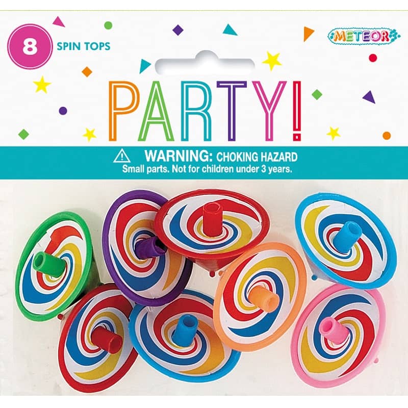 Spin Tops 8pk Party Favours - Party Owls