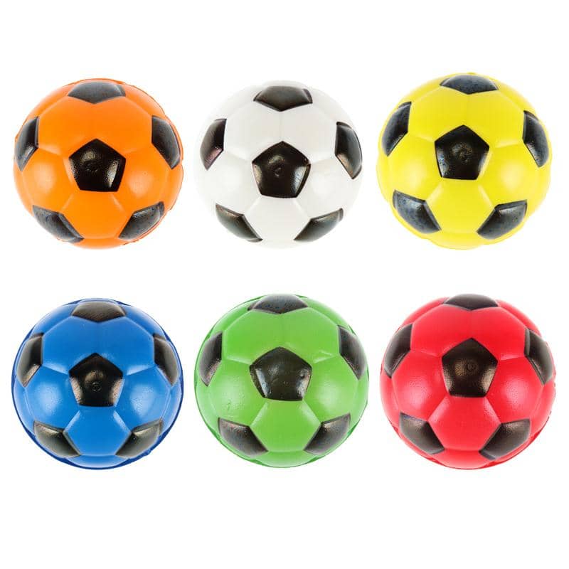 Squeeze Me Soccer Stress Relief Balls 6.3CM 6pk - Party Owls