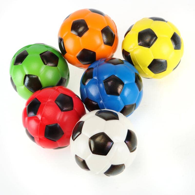 Squeeze Me Soccer Stress Relief Balls 6.3CM 6pk - Party Owls