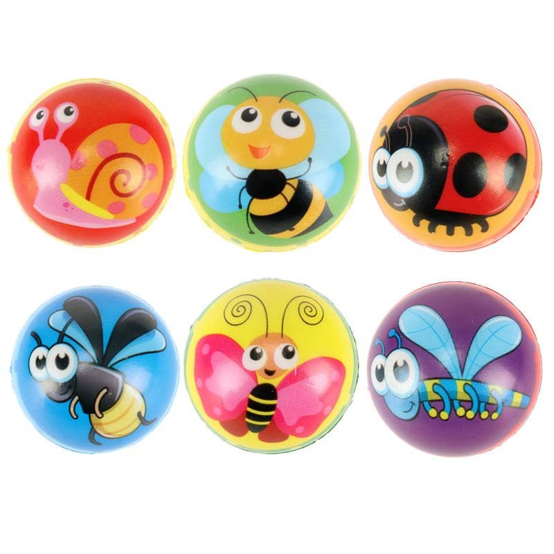Squeeze Me Sweet Bugs Insects Stress Relief Balls 6.3CM 6pk - Party Owls