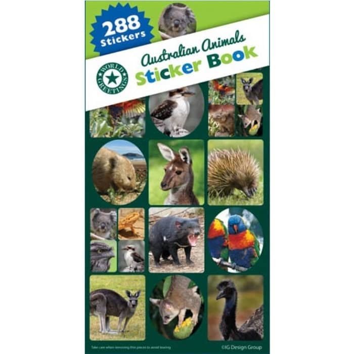 Australia Animals Photo Sticker Book 288pk (12 Sheets) Party Favours WEB5678 - Party Owls