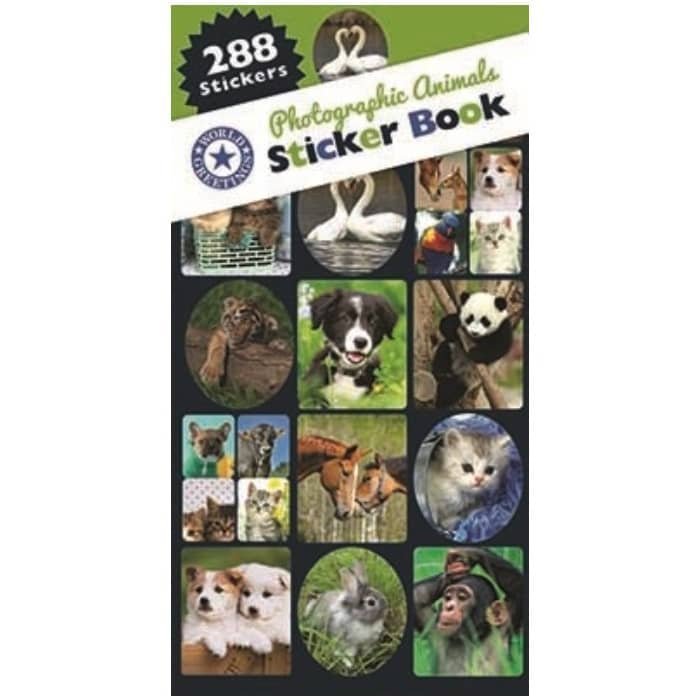 Cute Animals Photo Sticker Book 288pk (12 Sheets) Party Favours WEB5445 - Party Owls