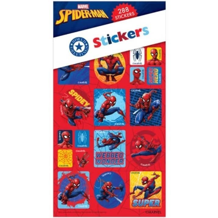 Spider-Man Sticker Book 288pk (12 Sheets) Party Favours  WEB6060 - Party Owls