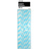Stripes Powder Blue Paper Straws 20pk - Party Owls