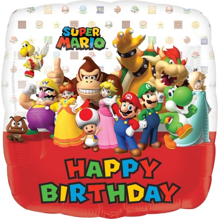 Super Mario Bros. Foil Balloon 43CM (17") - Party Owls