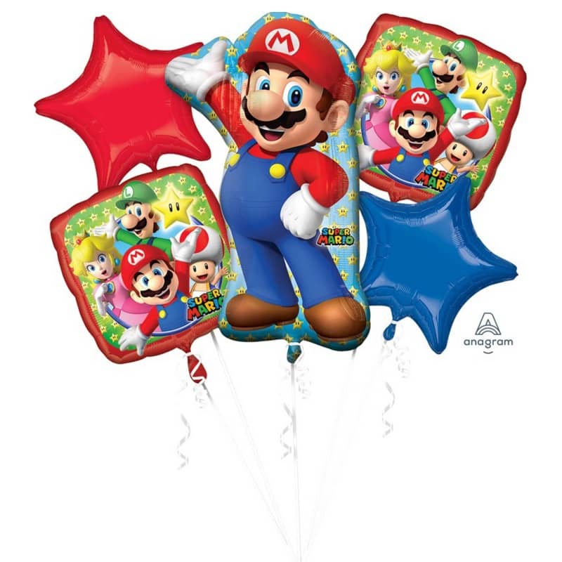 Super Mario Bros. Foil Balloon Bouquet 5pk - Party Owls