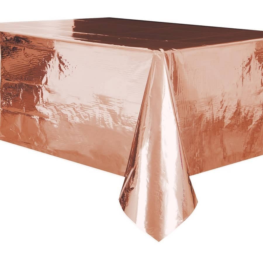 Table Cover Rose Gold Solid Colour Tablecloth 53473 - Party Owls