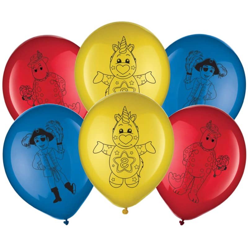 The Wiggles Latex Balloons 30CM (12") 6pk - Party Owls
