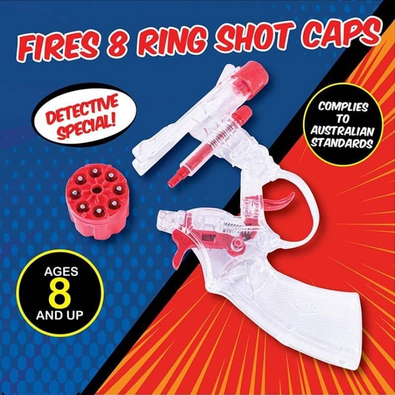 Toy Revolvers 2 Cap Guns & 864 PCE Shot Ring Caps 52134-6 - Party Owls