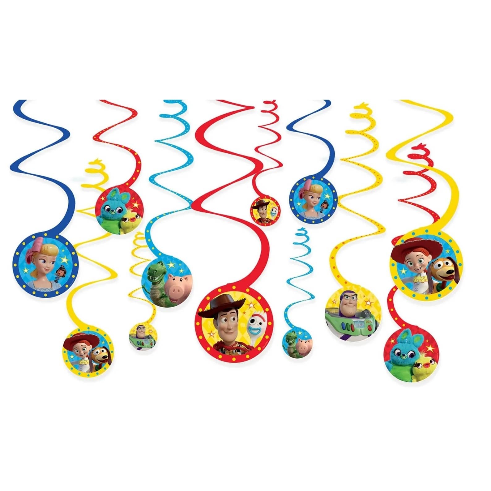 Toys Story 4 Spiral Hanging Swirl Decorations 12pk - Party Owls