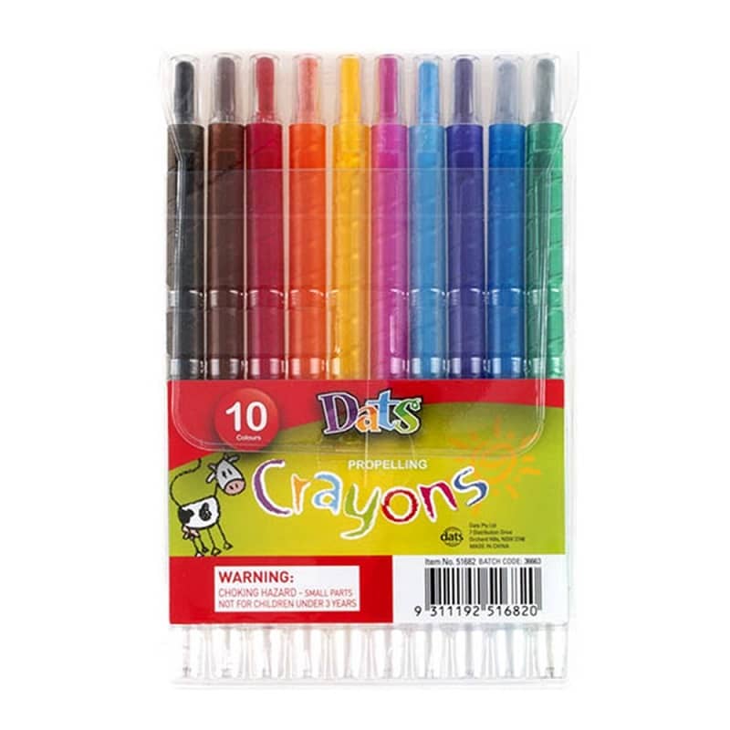 Twistable Crayons 10pk Assorted Colours Propelling - Party Owls
