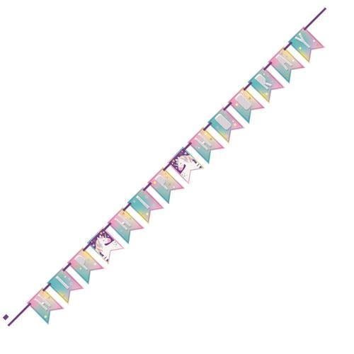 Unicorn Block Bunting Flag Banner Hanging Decorations 72500 - Party Owls