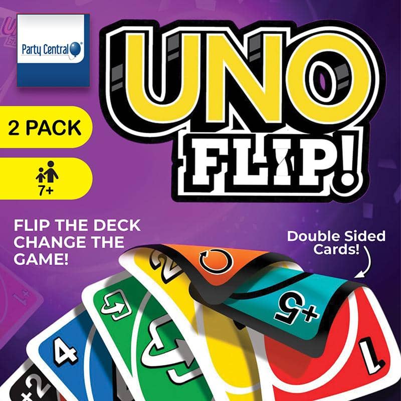UNO Flip! Cards Double Side Playing Cards - Turn Over - Party Owls