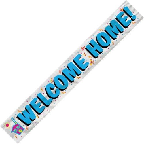 Welcome Home Foil Banner 3.6m 90014 - Party Owls