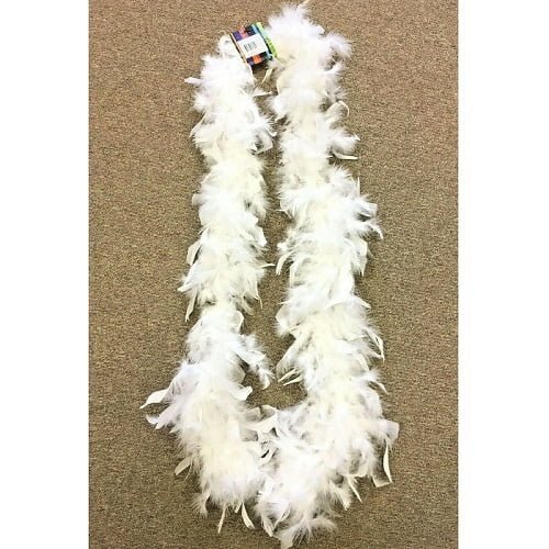 White Feather Boa 150cm 1920s 20s Accessories PW9388 - Party Owls