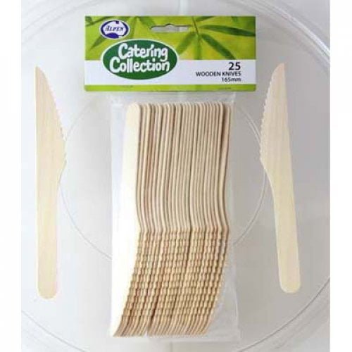Wooden Knives 25pk Cutlery Pack 460586 - Party Owls