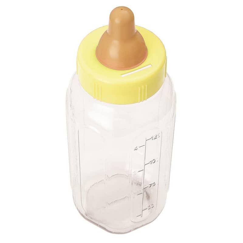 Yellow Baby Bottle Bank 28cm (11") - Party Owls