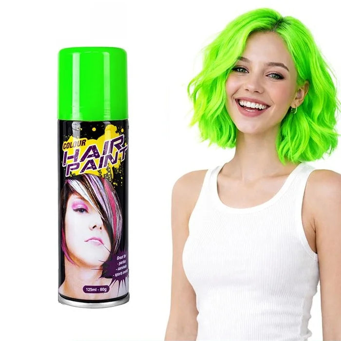 Fluro Green Colour Hair Spray 125ml Temporary Coloured Hairspray