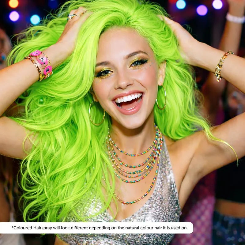 Fluro Green Colour Hair Spray 125ml Temporary Coloured Hairspray
