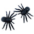 2 Black Fake Spiders 11cm Tarantula Halloween Decorations - Party Owls