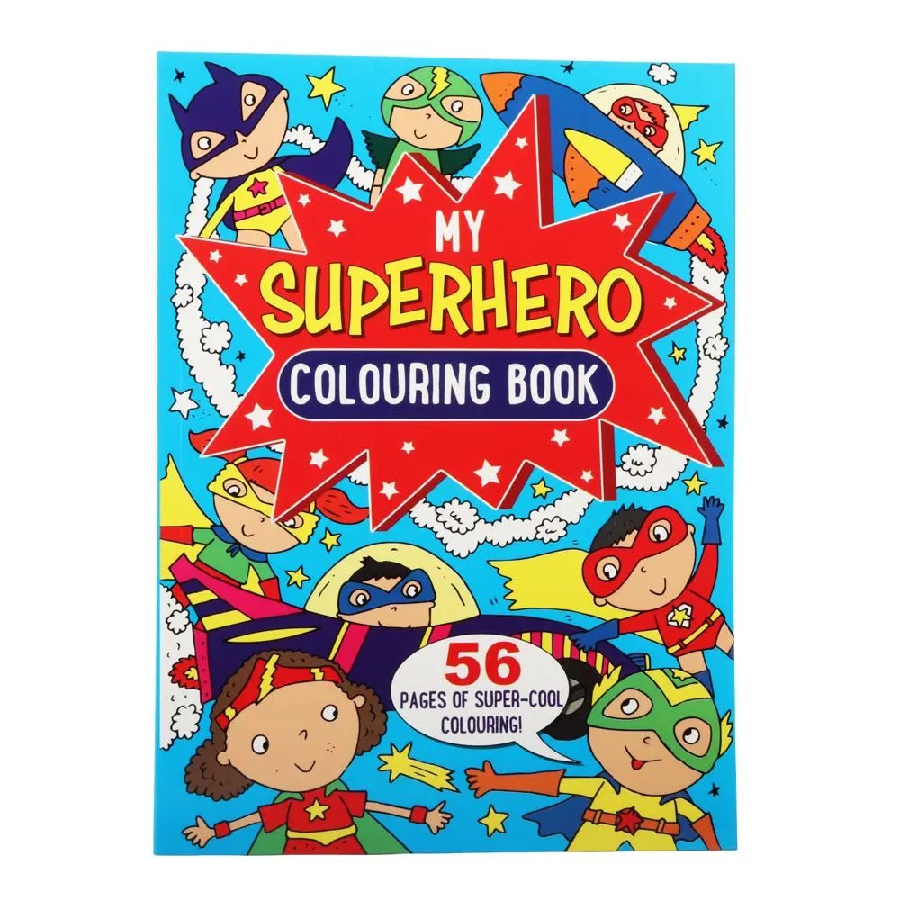 2 Colouring Books 56 - Page A4 Super Hero - Party Owls