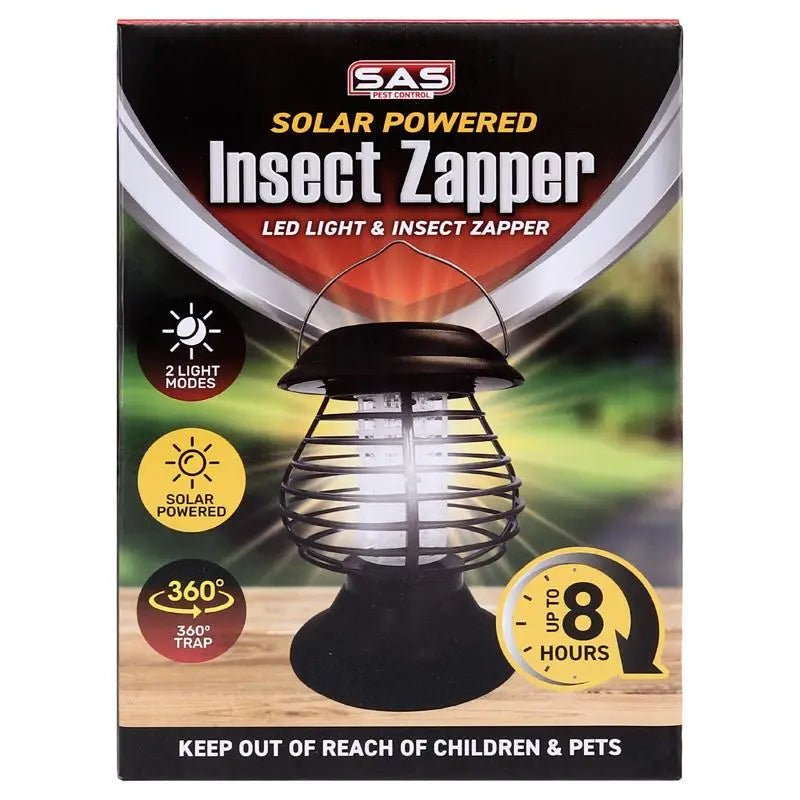 2-in-1 Insect Zapper 13cm x 13cm x 17.5cm (Solar Powered) - Party Owls