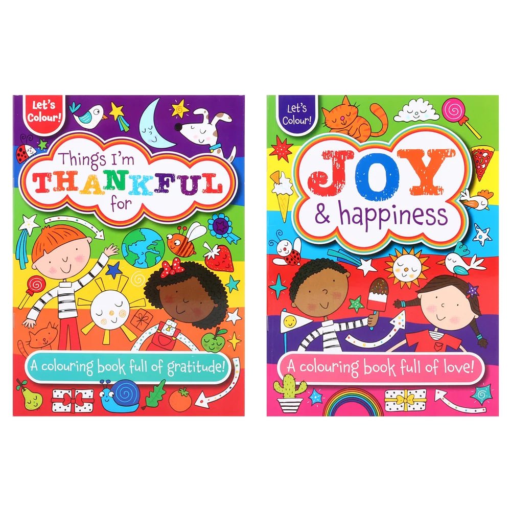 2 Joy And Happiness Colouring Books 32-Page A4 Size - Party Owls