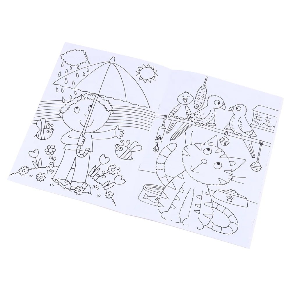 2 Joy And Happiness Colouring Books 32-Page A4 Size - Party Owls