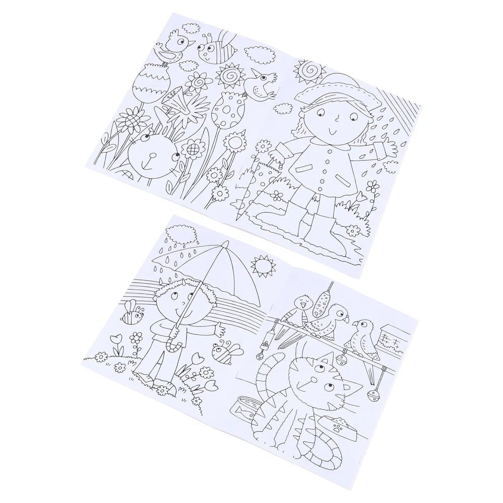 2 Joy And Happiness Colouring Books 32-Page A4 Size - Party Owls