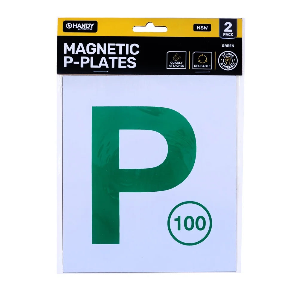 Magnetic Green P Plates 2pcs - NSW