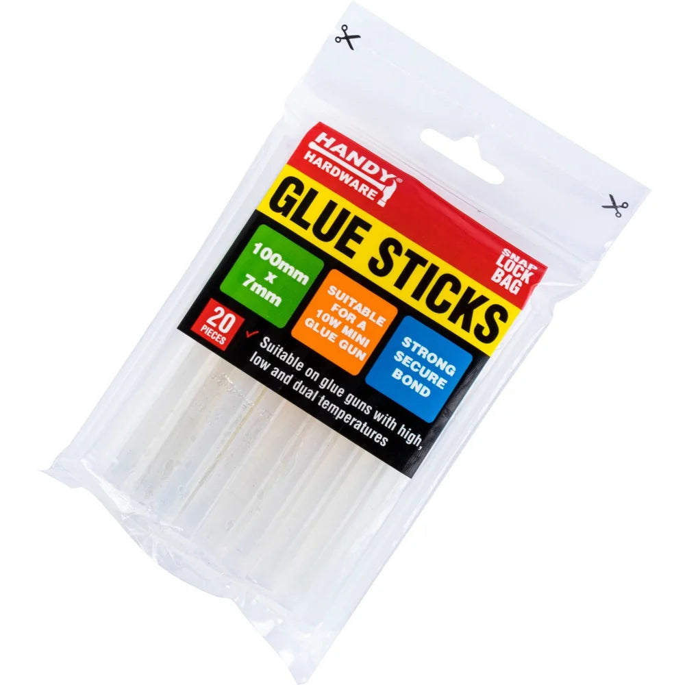 Hot Glue Gun Melt Glue Sticks 20pcs 100mm x 7mm (Suitable with 10W Glue Gun)