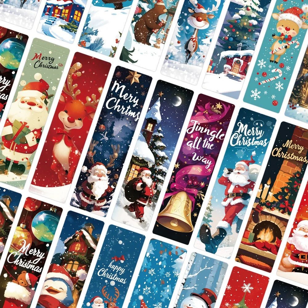 24 Christmas Bookmarks 3.9cm x 15cm (Assorted) - Party Owls