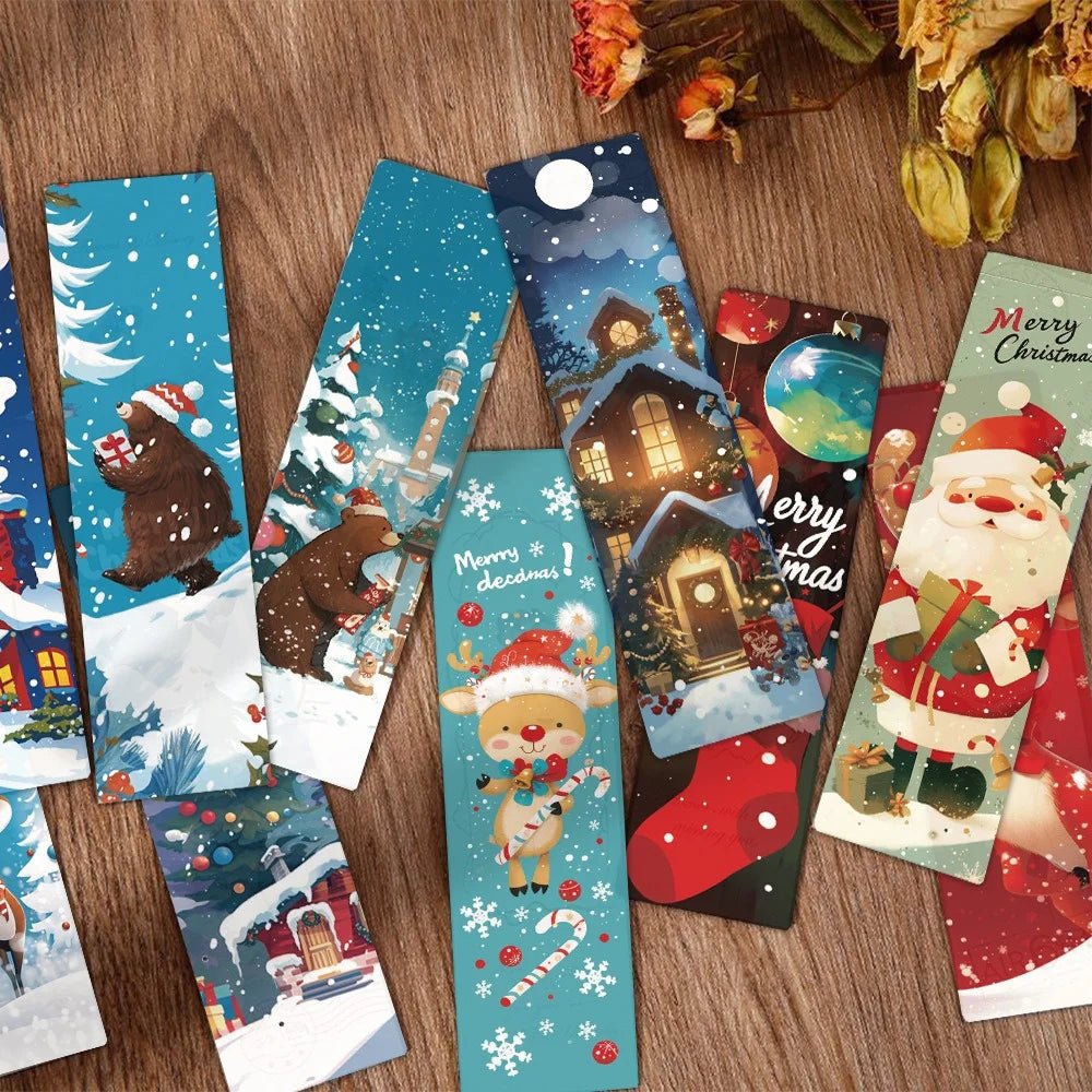 24 Christmas Bookmarks 3.9cm x 15cm (Assorted) - Party Owls