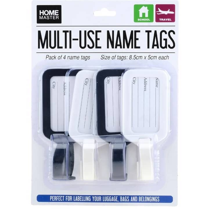 Luggage Name Tags 4pk Suitcase Multi-use