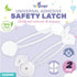 White Flexible Safety Latch 2pcs 16cm x 3.5cm Universal